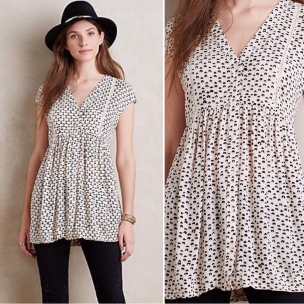 Anthropologie Ladder Lace Tunic